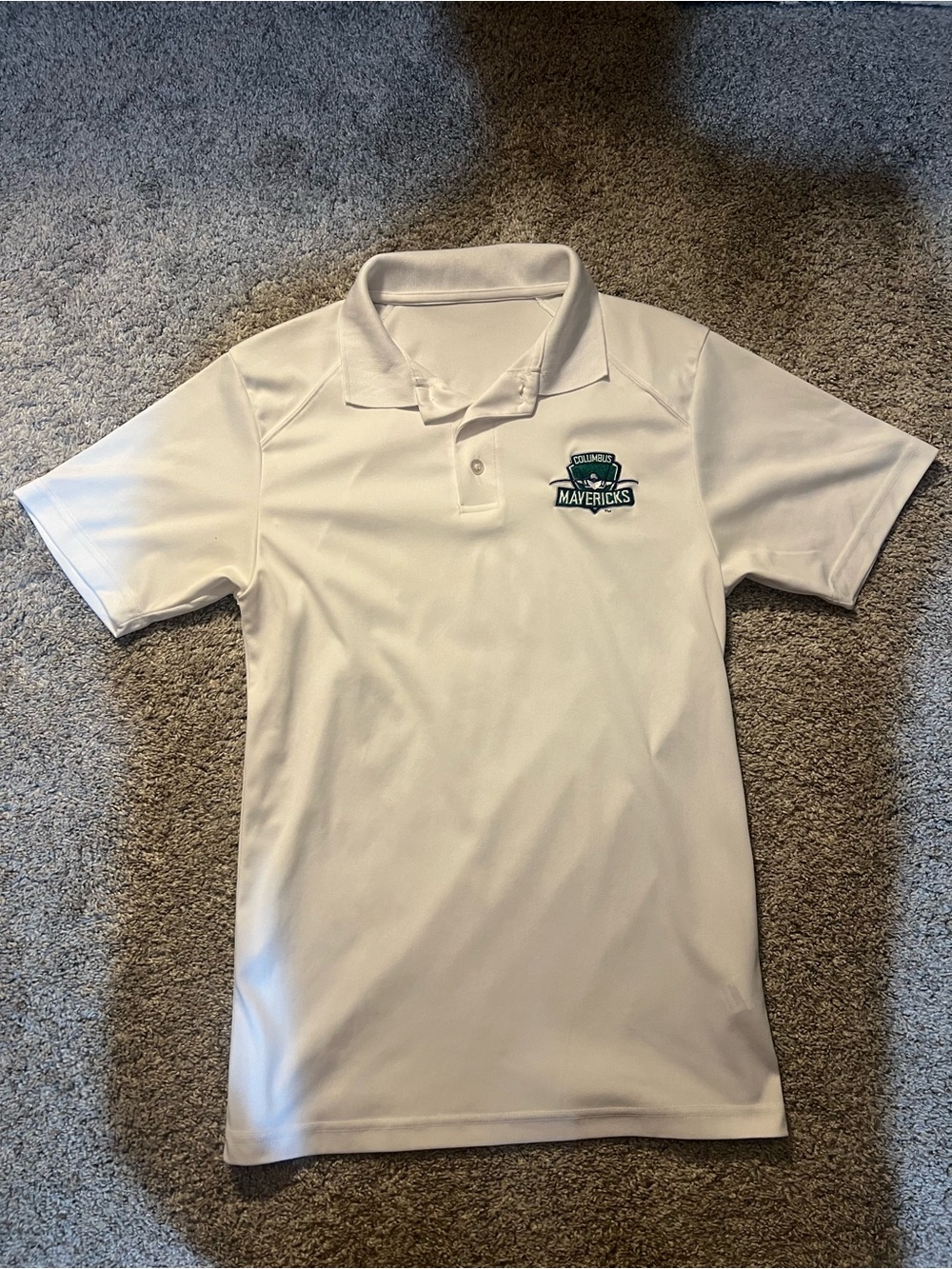 Columbus Mavericks Hockey Club White Performance Polo Shirt